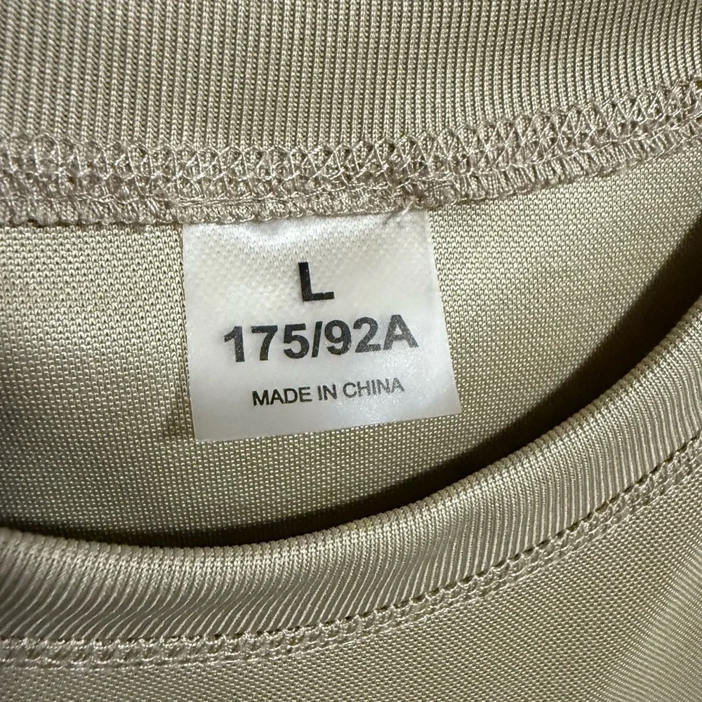 Men's Tan Short Sleeve Work Tee - Picture 4 of 4